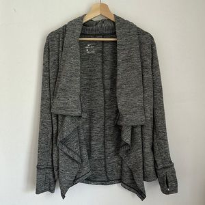 NIKE DRI-fit women’s S grey long sleeve yoga wrap